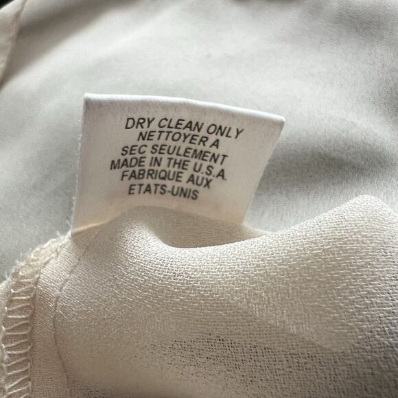 Milly Blouse Top Womens 4 Black Silk Polka Dot Print Halter Ruffle Collar READ - Picture 4 of 13